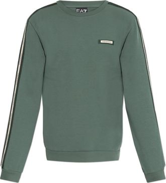 Emporio Armani Sweatshirt met logopatch - Heren - Sweatshirts - Groen - M - Hoodies & sweatvesten