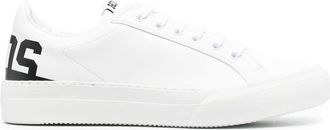 GCDS logo-print leather sneakers - men - Leather/Rubber/Fabric - 39 - White