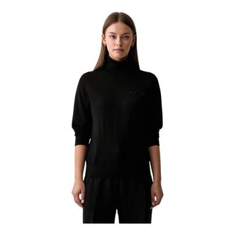 A|X Armani Exchange Truien & Vesten, Dames, Zwart, XS, Wol, Merino Turtleneck Trui