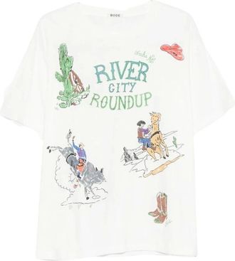 Bode Mrf26Cs005 T-shirt - - Tops - Uomo - Bianco - M