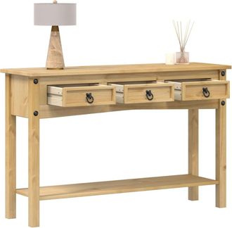 vidaXL Mesa Consola Corona Madera Maciza De Pino 114x34,5x73 Cm Vidaxl