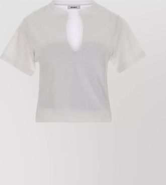 Gimaguas alina cropped t-shirt keyhole detail