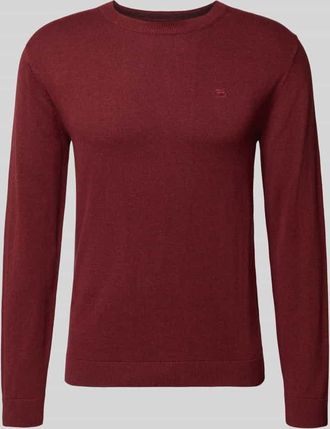 Tom Tailor Regular Fit Strickpullover aus reiner Baumwolle in Bordeaux, Größe XXXL