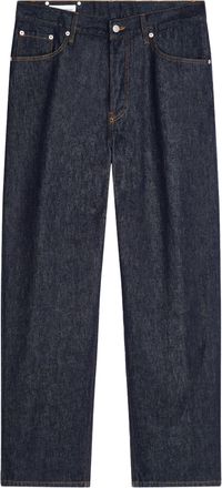 Dries Van Noten Straight-Leg Dark Denim Trousers with Classic Five-Pocket Design