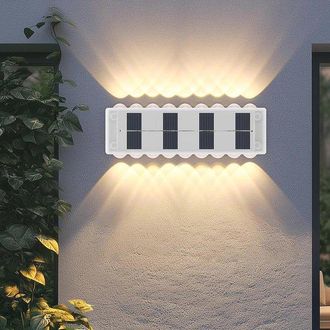 OEM Luces Solares De Pared Para Exteriores - Paquete De 4 Luces De Jard&iacute;n Impermeables Con 18 Led