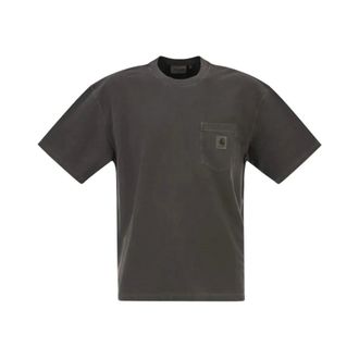 Carhartt Work in Progress Carhartt Wip, T-Shirts, male, Black, Size: XS Loose Pocket T-Shirt