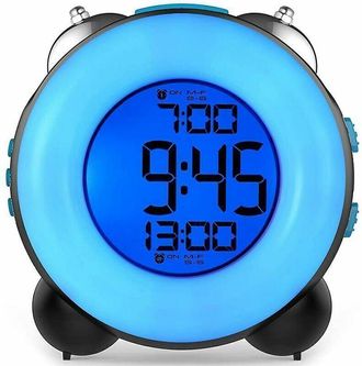 OEM Despertador Potente Para Personas Con Sue&ntilde;o Profundo, Alarma Doble Opcional, Funci&oacute;n De Repetici&oacute;n, Pantalla A Color, Reloj Electr&oacute;nico Multigrupo, Al