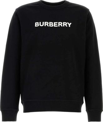 Burberry Cotton Crew-Neck Sweatshirt - Heren - Sweatshirts - Zwart - M - Katoen - Hoodies & sweatvesten