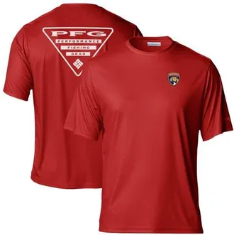 Columbia Mens Red Florida Panthers Terminal Tackle Omni-Shade T-Shirt at Nordstrom, Size Small