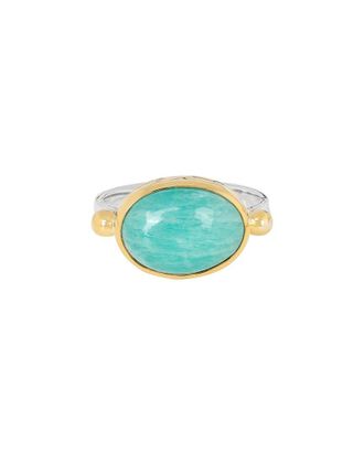 Tiramisu Silver 6.50 Ct. Tw. Amazonite Ring