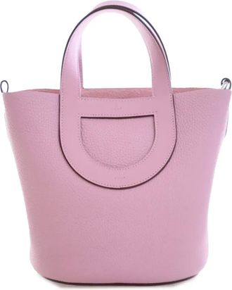 Herm&egrave;s Borsa a mano In The Loop 18 in pelle Clemence e Swift 2023 - Rosa