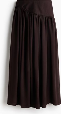 H&M Maxijupe aus Chiffon - Brown