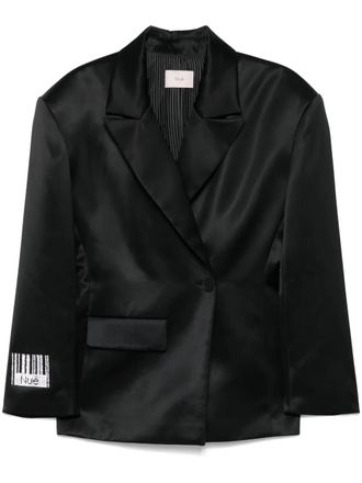 NUÉ Barcode blazer - women - Viscose/Viscose/Spandex/Elastane - 42 - Black