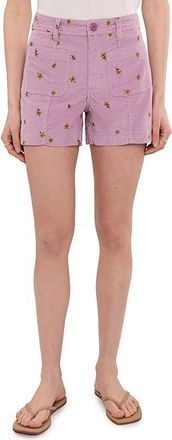 Toad&Co Coaster Cord Shorts Womens Shorts Faded Lilac Embroidery : 10 5, Polyester/Elastane/Cotton