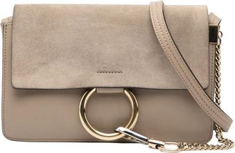 Chlo&eacute; Pre-owned Chloe Small Suede and Calfskin Faye Crossbody 02 16 99 65