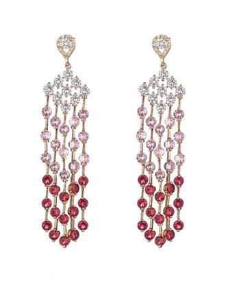 Eyecandy LA Eye Candy La Cz Jean Fringe Earrings