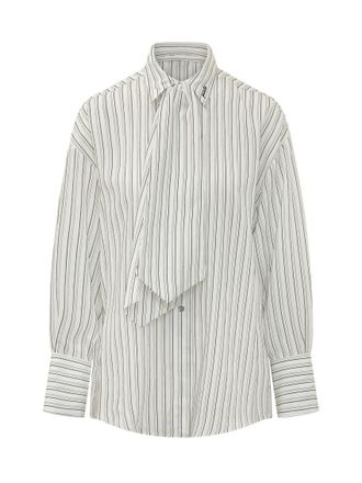 Pinko White Stripes Oversized Shirt