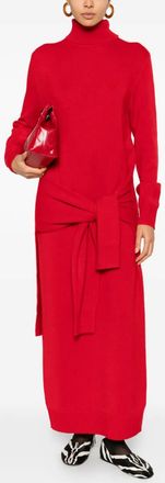 Toteme knitted turtleneck maxi dress - women - Cashmere - L - Red