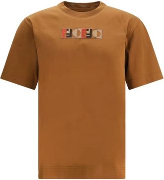 Fendi Hombre, Camisetas, Marr&oacute;n, Talla: M