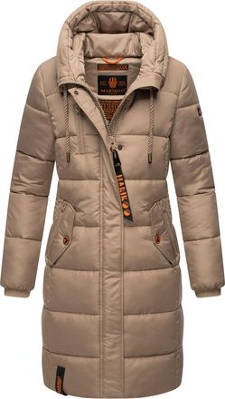 Marikoo dames winterjas - Lange gewatteerde jas met capuchon & zakken