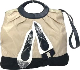 Ferragamo Pre-owned Fabric handbags - Dames - Vintage Handtas - Beige - ONE Size - Vintage