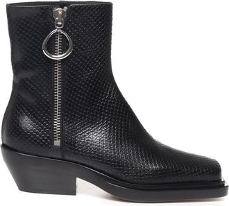 Dondup Zwarte laarzen van katoen-elastaanmix - Dames - Cowboylaarzen - Zwart - 36 EU - Katoen - Schoenen