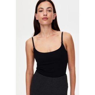 H&M Mama 3-pack nursing camisole tops in Dark Gray/white/black at Nordstrom, Size Xx-Large