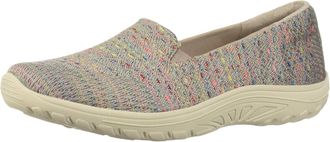 Skechers Womens Reggae Fest-Wicker-Engineered Knit Twin Gore Slip on (Willows) Loafer Flat, Taupe, 7 UK