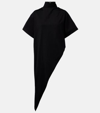 Alaia Asymmetric cotton jersey T-shirt