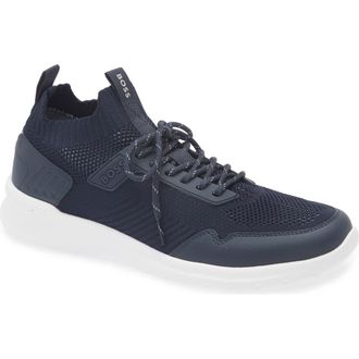 BOSS Extreme Knit Sneaker in Dark Blue at Nordstrom Rack, Size 10