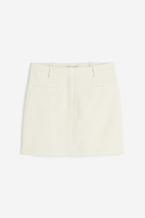 H&M Boucl&eacute;-Jupe - Cremefarben