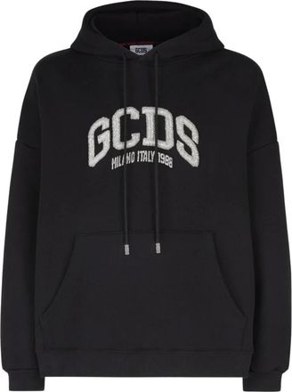 GCDS Gcds, Dames, Sweatshirts & Hoodies, Zwart, Maat: XS Katoen