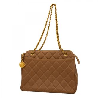 Chanel Brown Grained Calfskin Tote Bag (Pre-Owned)