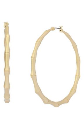 AllSaints Large Angular Hoop Earrings in Vintage Gold at Nordstrom