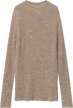 Day Birger Et Mikkelsen Merino Blend Pullover met Hoge Hals - Dames - Coltruien - Bruin - S - Wol - Truien & Vesten