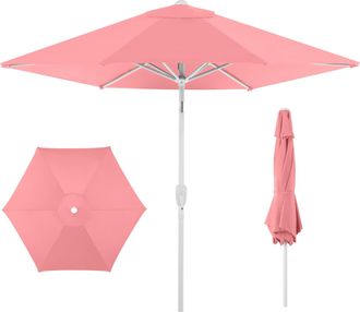 Best Choice Products 7.5ft Patio Umbrella White Pole, Outdoor Market Umbrella Steel Pole