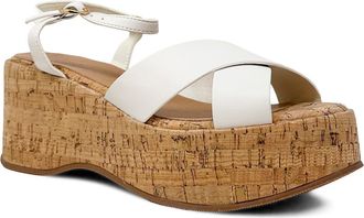 Shushop Indiana Platform Sandal in Bone at Nordstrom, Size 6.5