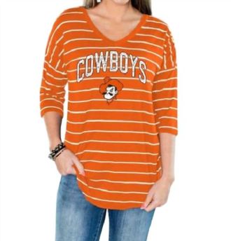 Gameday Couture Oklahoma State University Fall In Line Tunic In Orange