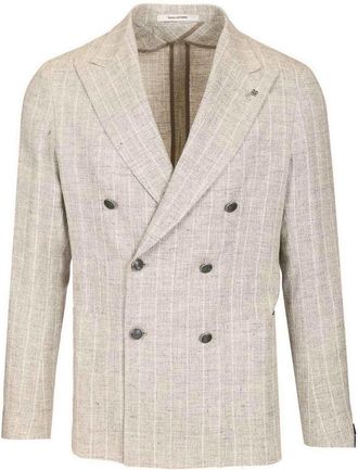 Tagliatore Double-Breasted Pinstriped Blazer