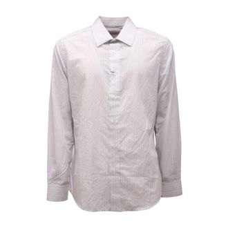 Saint Laurent Effetto Stroppiciato Shirt - Heren - Casual Overhemden - Grijs - M - Overhemden