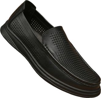 Generic Mens Dress Shoes Classic Slip on Loafers Comfortable Breathable Oxfords Formal Casual Business Shoes for Men (Black,7.5)