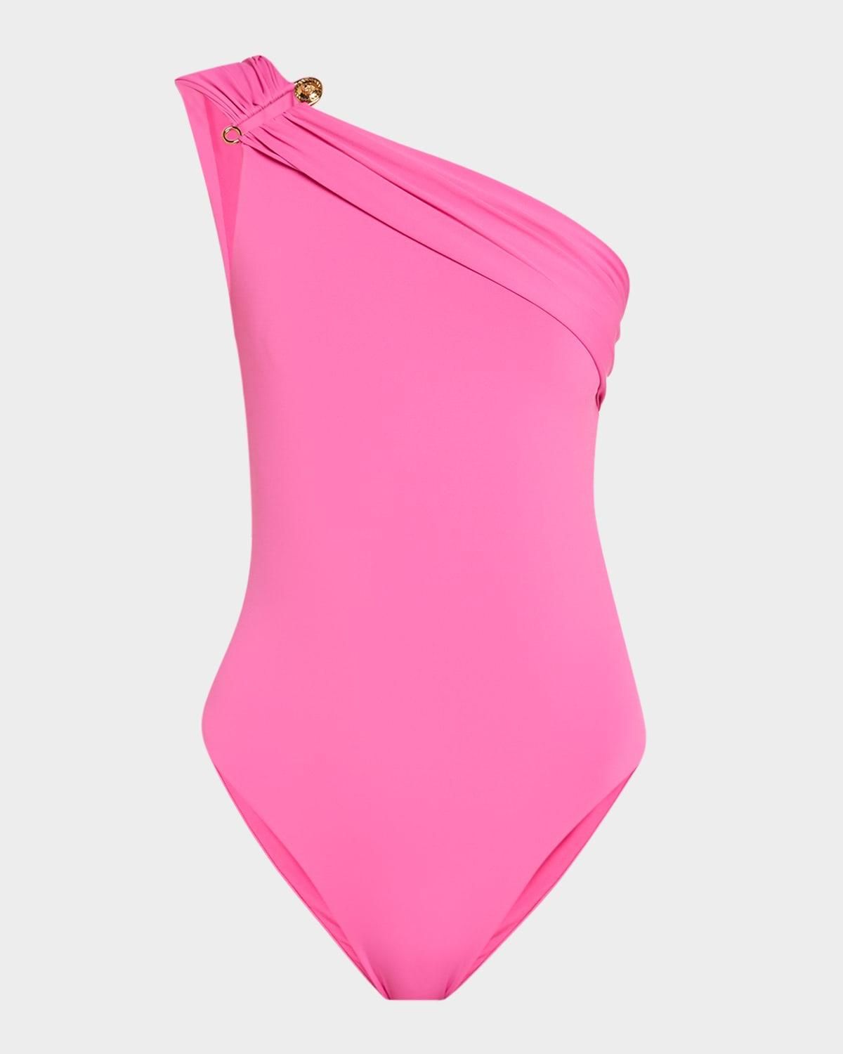 ワンピース水着 VERSACE Woman Swimsuit Pink 10014061A12919 5PC40 VERSACE Embellished swimsuit | NET-A-PORTER
