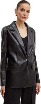 Guess Lia Blazer - Dames - Blazers - Zwart - XS - Leer - Jassen
