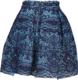 Maje pleated lace skirt - women - Polyester - S - Blue
