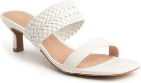 New York & Company Gretchen Kitten Heel Slide Sandal in White at Nordstrom Rack, Size 7.5