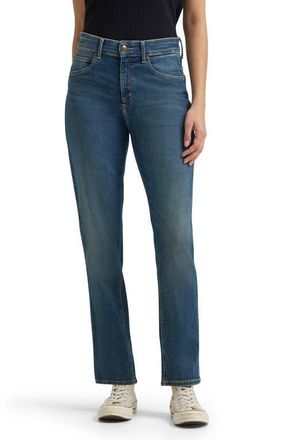 Lee Rider Ever Fit Mid Rise Slim Straight Leg Jeans in Indigo Tea at Nordstrom, Size 26