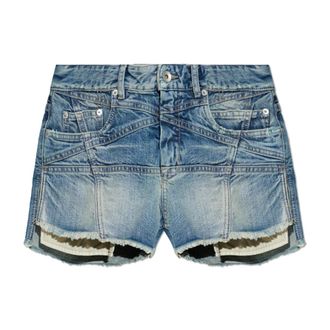 Rick Owens Denim Shorts, female, Blue, Size: W27 Vintage-effect Denim Shorts