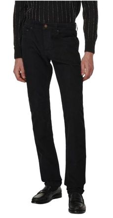 Saint Laurent Black Corduroy Trousers Size 30