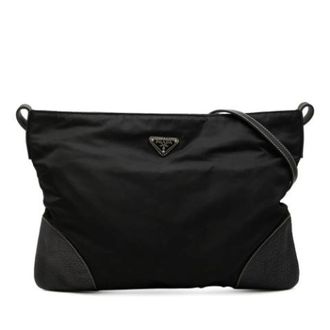 Prada Pre-owned Vintage Schoudertas - Dames - Pre-owned - Zwart - Maat: ONE Size Leer
