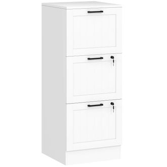 HOMCOM Cajonera de oficina 40x40x101 cm blanco